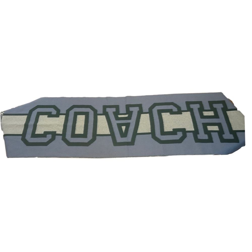 Coach Bold Green and Blue Scarf